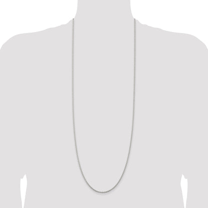 36 Inch Sterling Silver 2.25mm Cable Chain Necklace