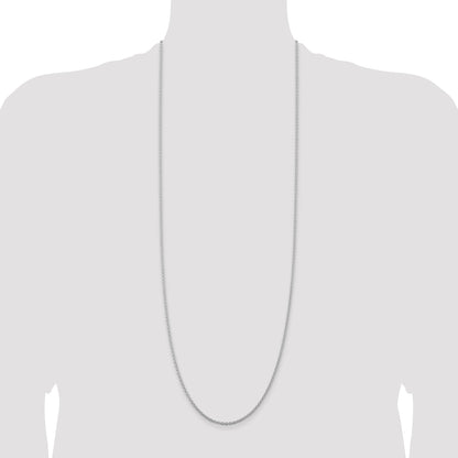 36 Inch Sterling Silver Rhodium-Plated 2.25mm Cable Chain Necklace