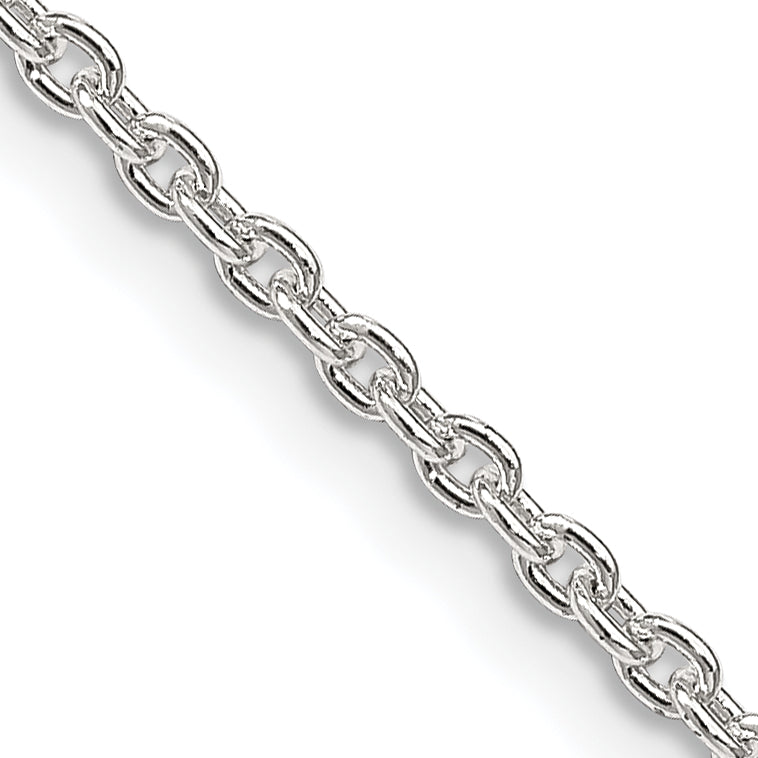36 Inch Sterling Silver 2.25mm Cable Chain Necklace