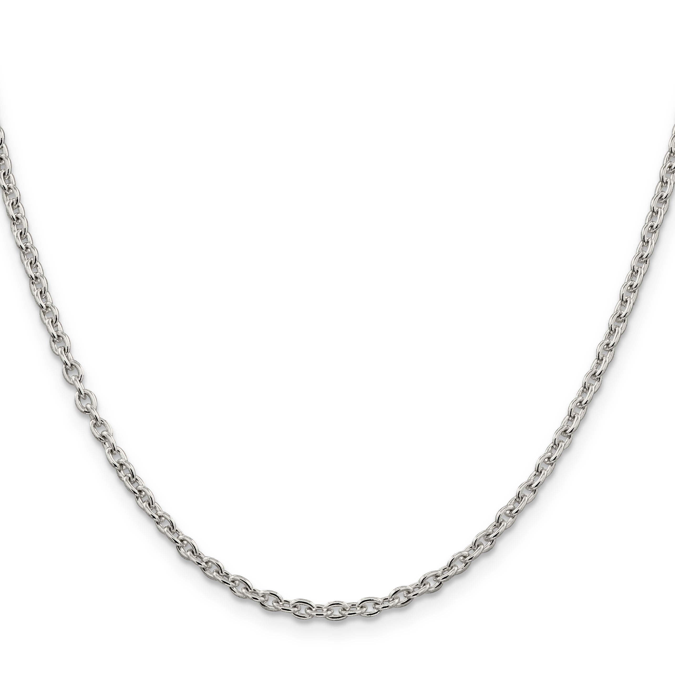 16 Inch Sterling Silver 2.75mm Cable Chain Necklace