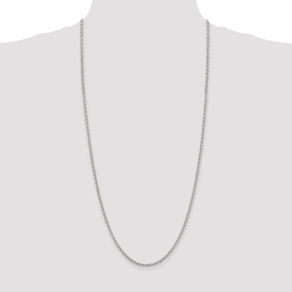 30 Inch Sterling Silver 2.75mm Cable Chain Necklace