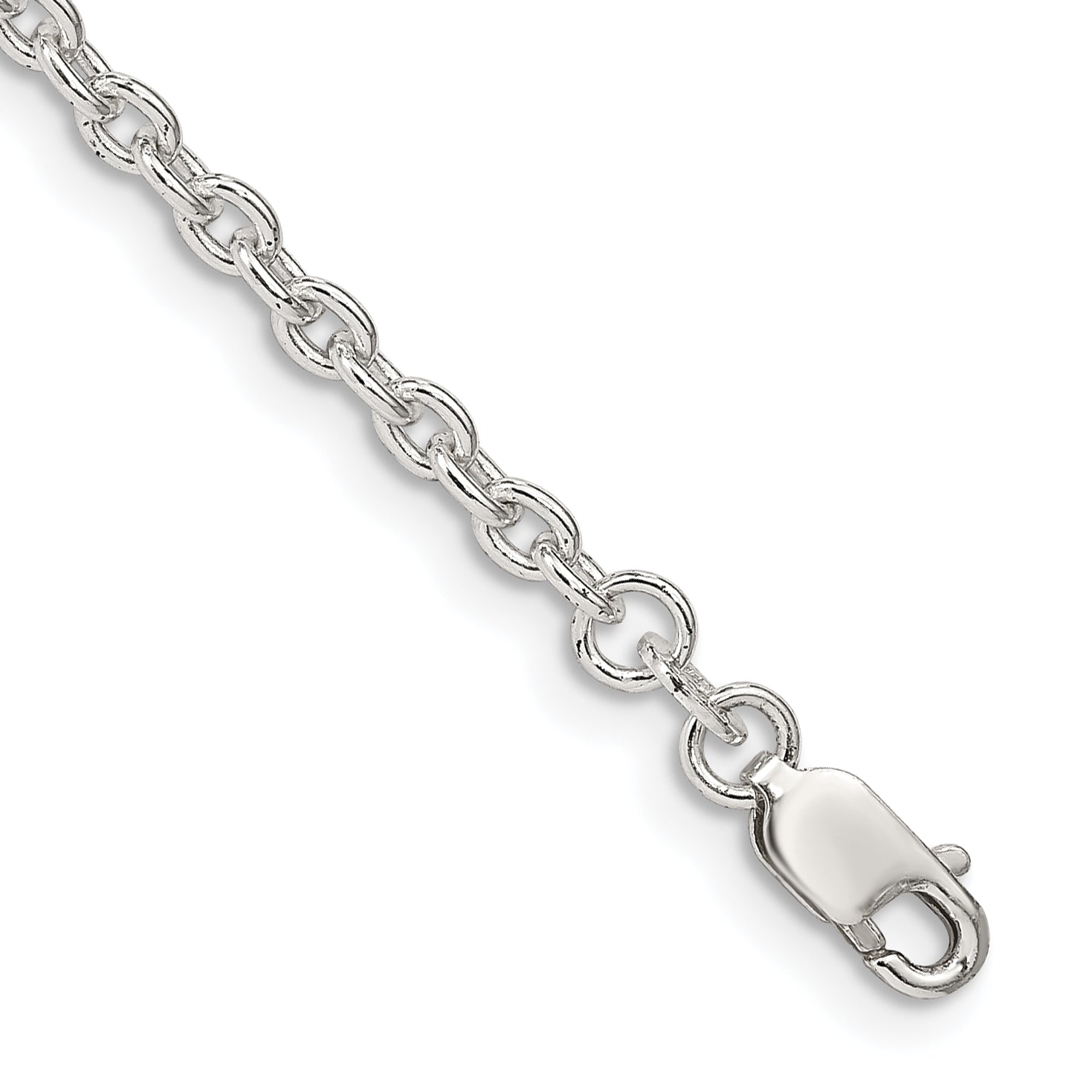 7 Inch Sterling Silver 2.75mm Cable Chain Bracelet
