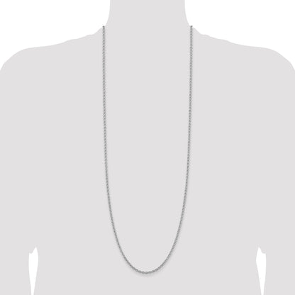 36 Inch Sterling Silver Rhodium-Plated 2.75mm Cable Chain Necklace