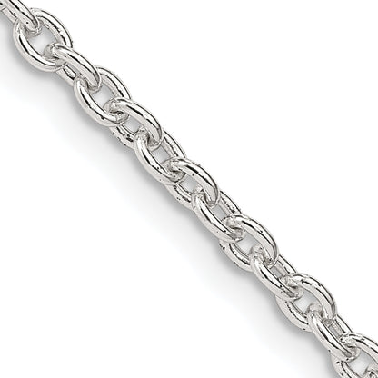 18 Inch Sterling Silver 2.75mm Cable Chain Necklace