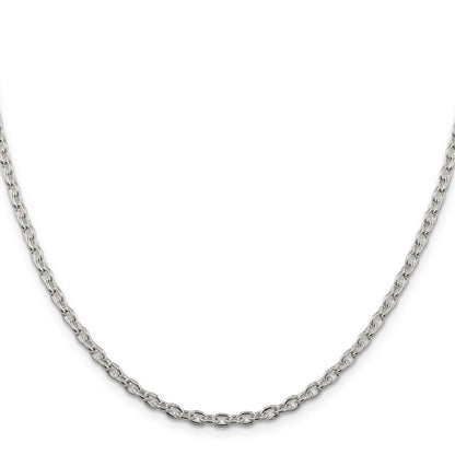 26 Inch Sterling Silver 3.5mm Cable Chain Necklace