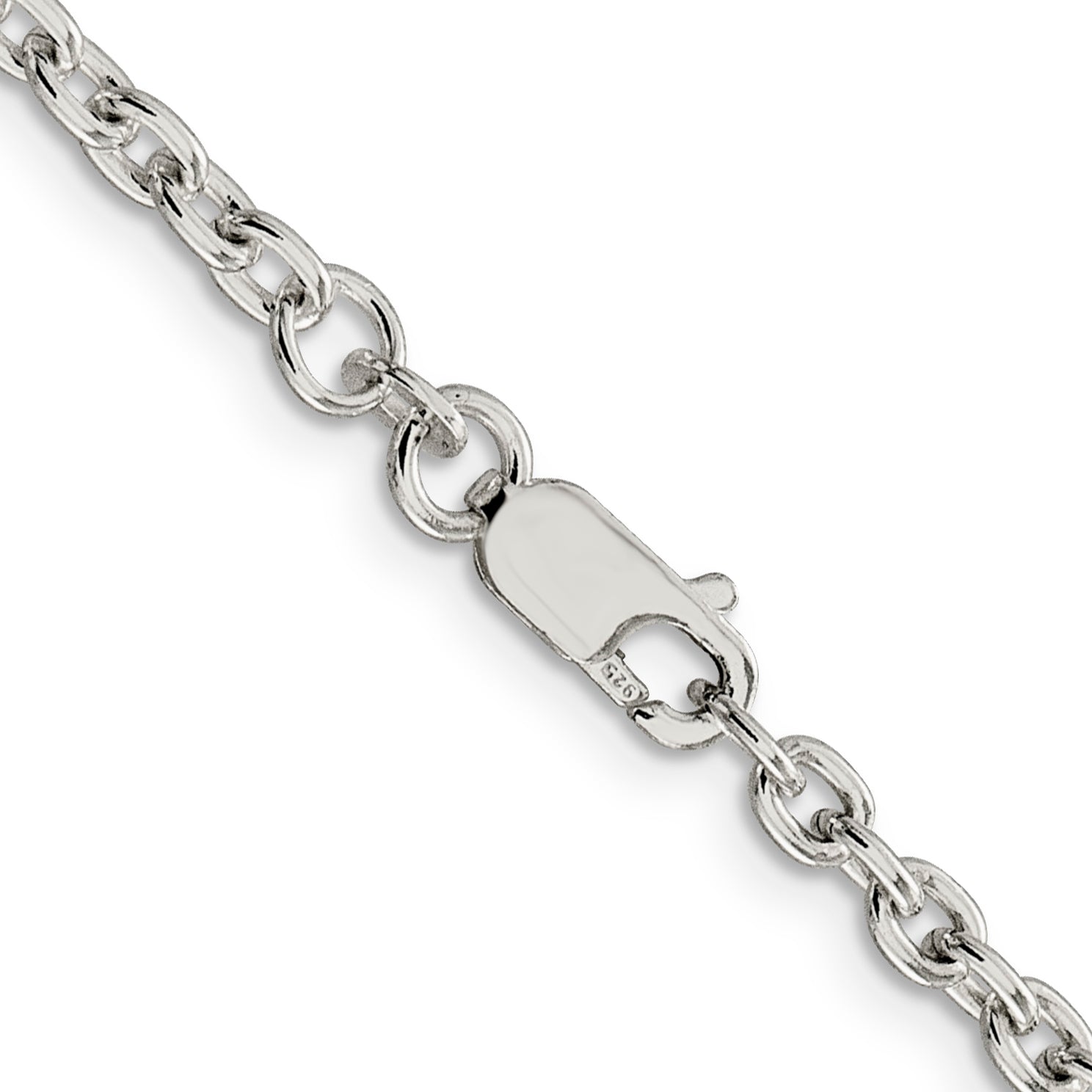 16 Inch Sterling Silver 3.5mm Cable Chain Necklace