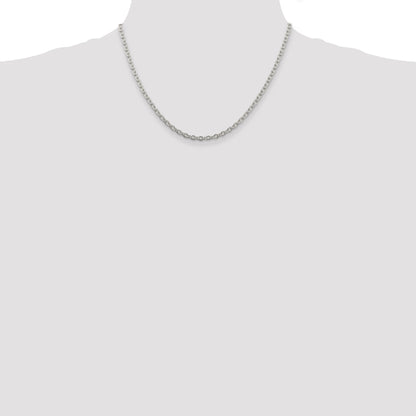 18 Inch Sterling Silver 3.5mm Cable Chain Necklace