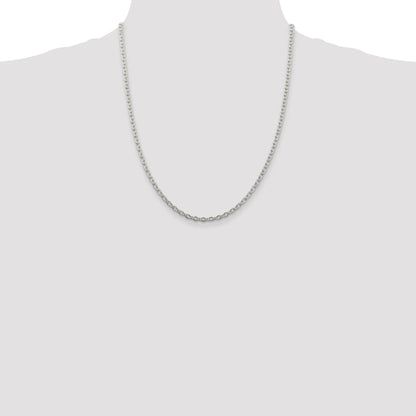 22 Inch Sterling Silver 3.5mm Cable Chain Necklace
