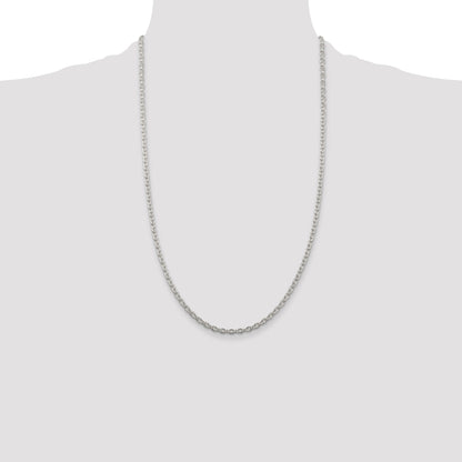 26 Inch Sterling Silver 3.5mm Cable Chain Necklace