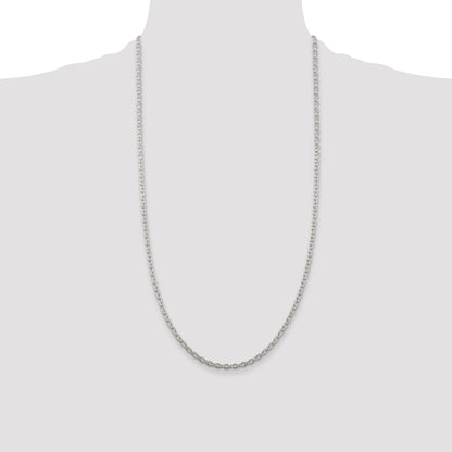 28 Inch Sterling Silver 3.5mm Cable Chain Necklace