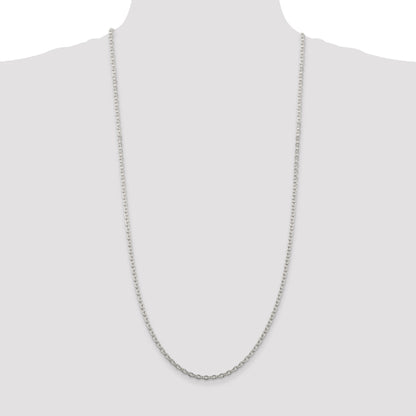 30 Inch Sterling Silver 3.5mm Cable Chain Necklace