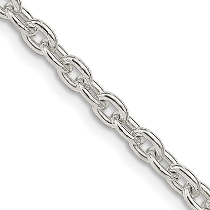 26 Inch Sterling Silver 3.5mm Cable Chain Necklace