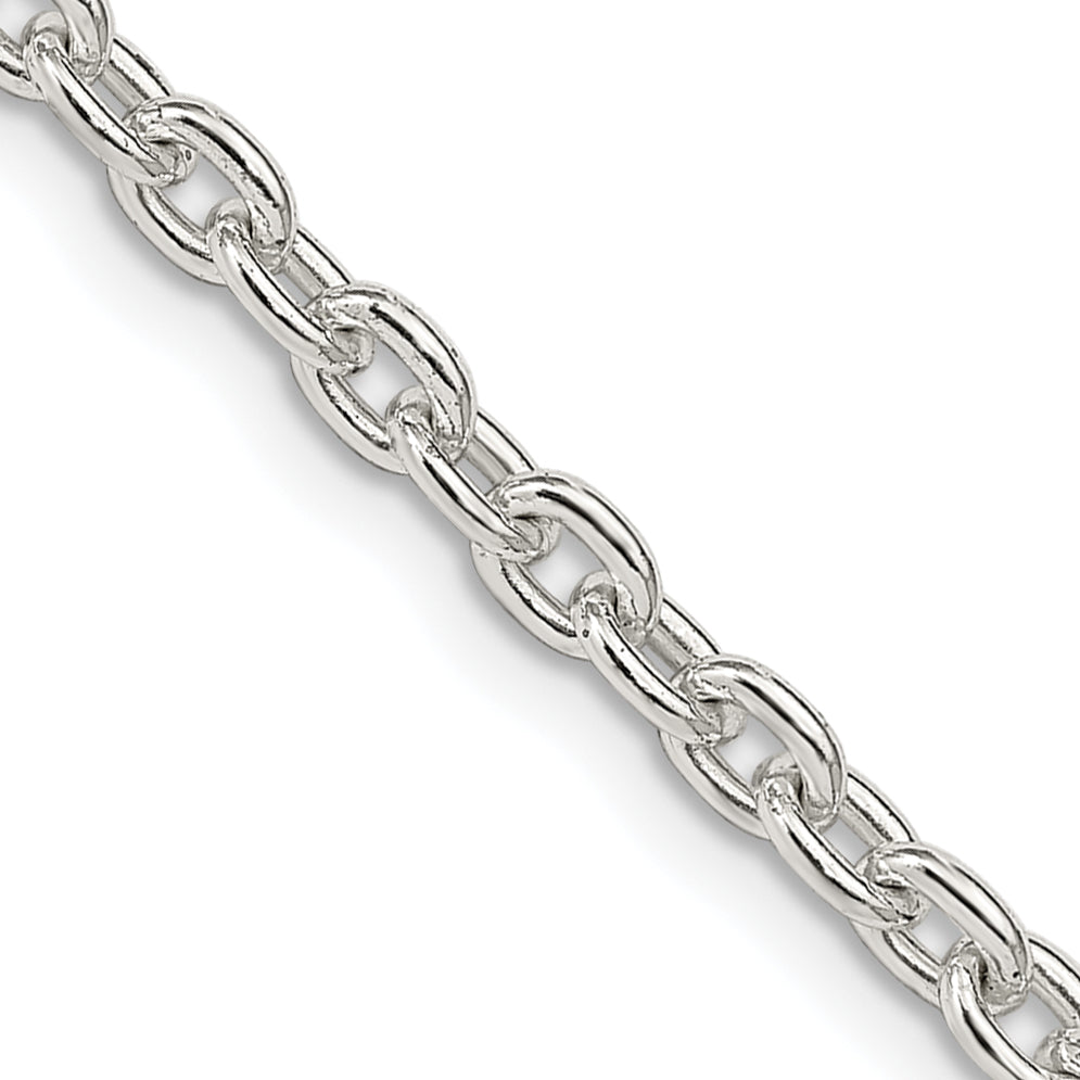 22 Inch Sterling Silver 3.5mm Cable Chain Necklace