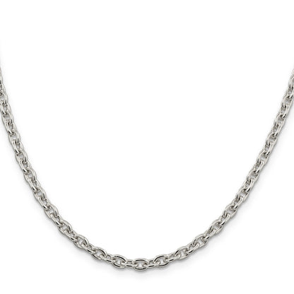 18 Inch Sterling Silver 4.5mm Cable Chain Necklace