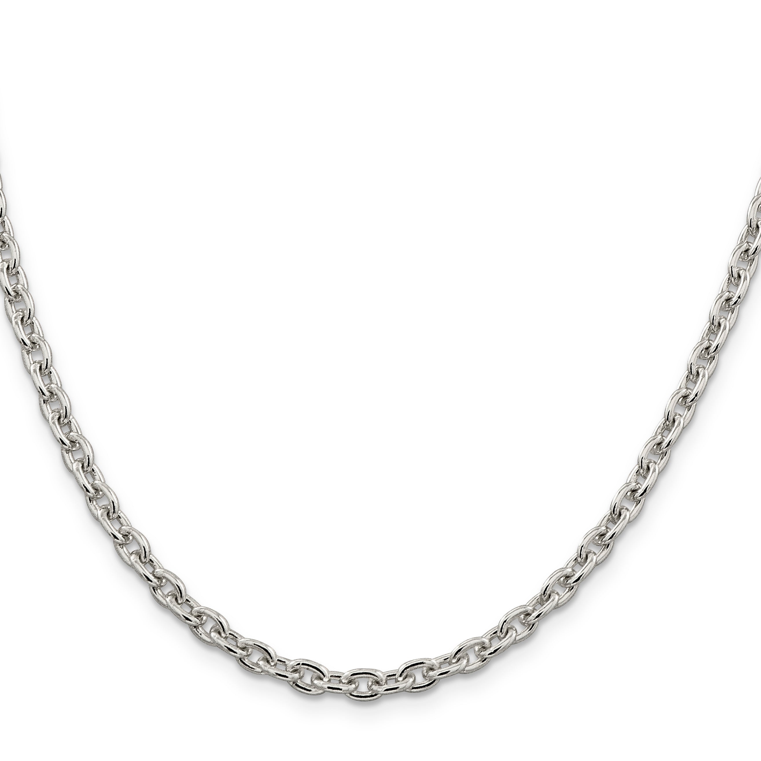 28 Inch Sterling Silver 4.5mm Cable Chain Necklace