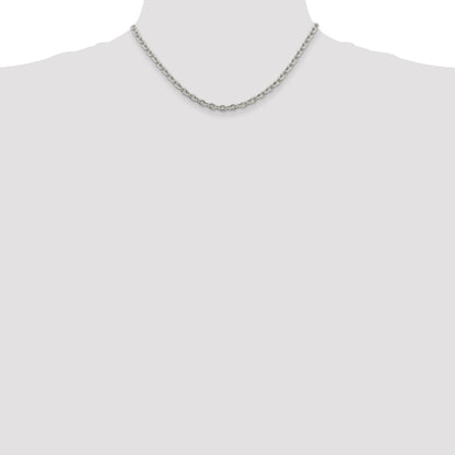 16 Inch Sterling Silver 4.5mm Cable Chain Necklace