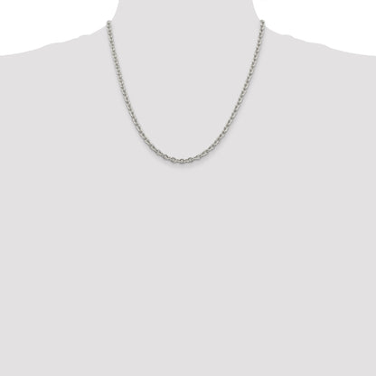 20 Inch Sterling Silver 4.5mm Cable Chain Necklace