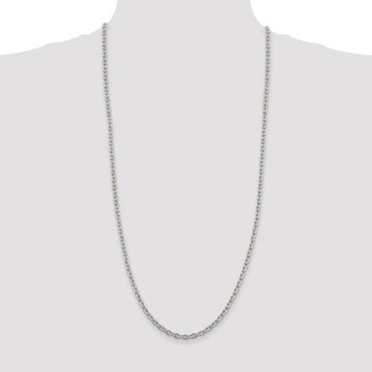 30 Inch Sterling Silver 4.5mm Cable Chain Necklace