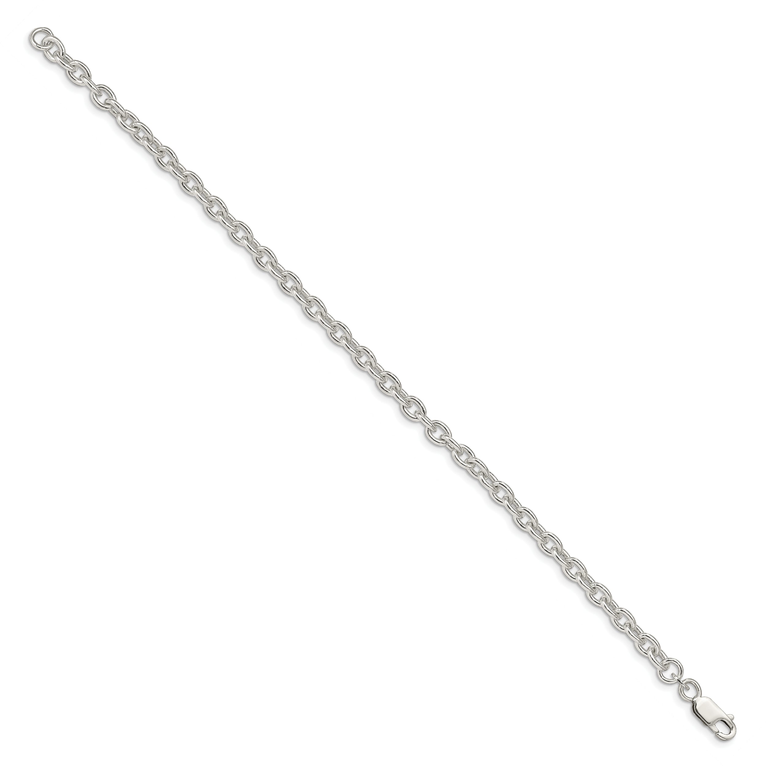 7 Inch Sterling Silver 4.5mm Cable Chain Bracelet