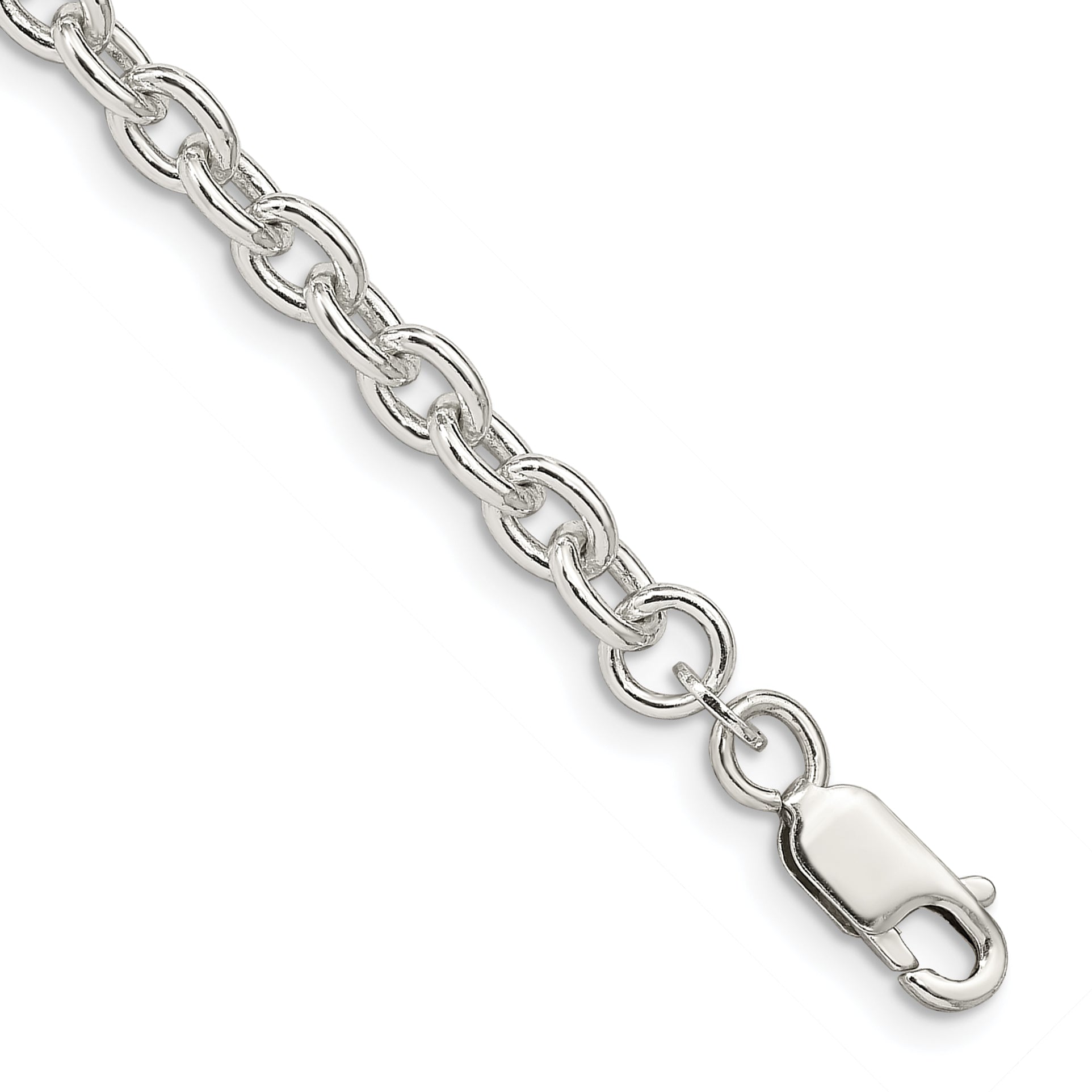 8 Inch Sterling Silver 4.5mm Cable Chain Bracelet