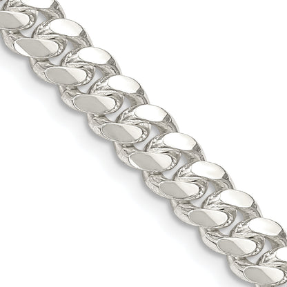 22 Inch Sterling Silver 6.4mm Polished Domed Curb Chain Necklace