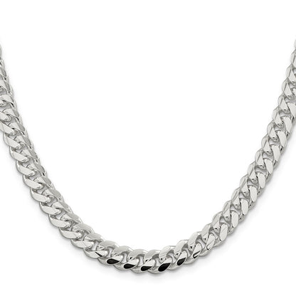 20 Inch Sterling Silver 7.8mm Polished Domed Curb Chain Necklace
