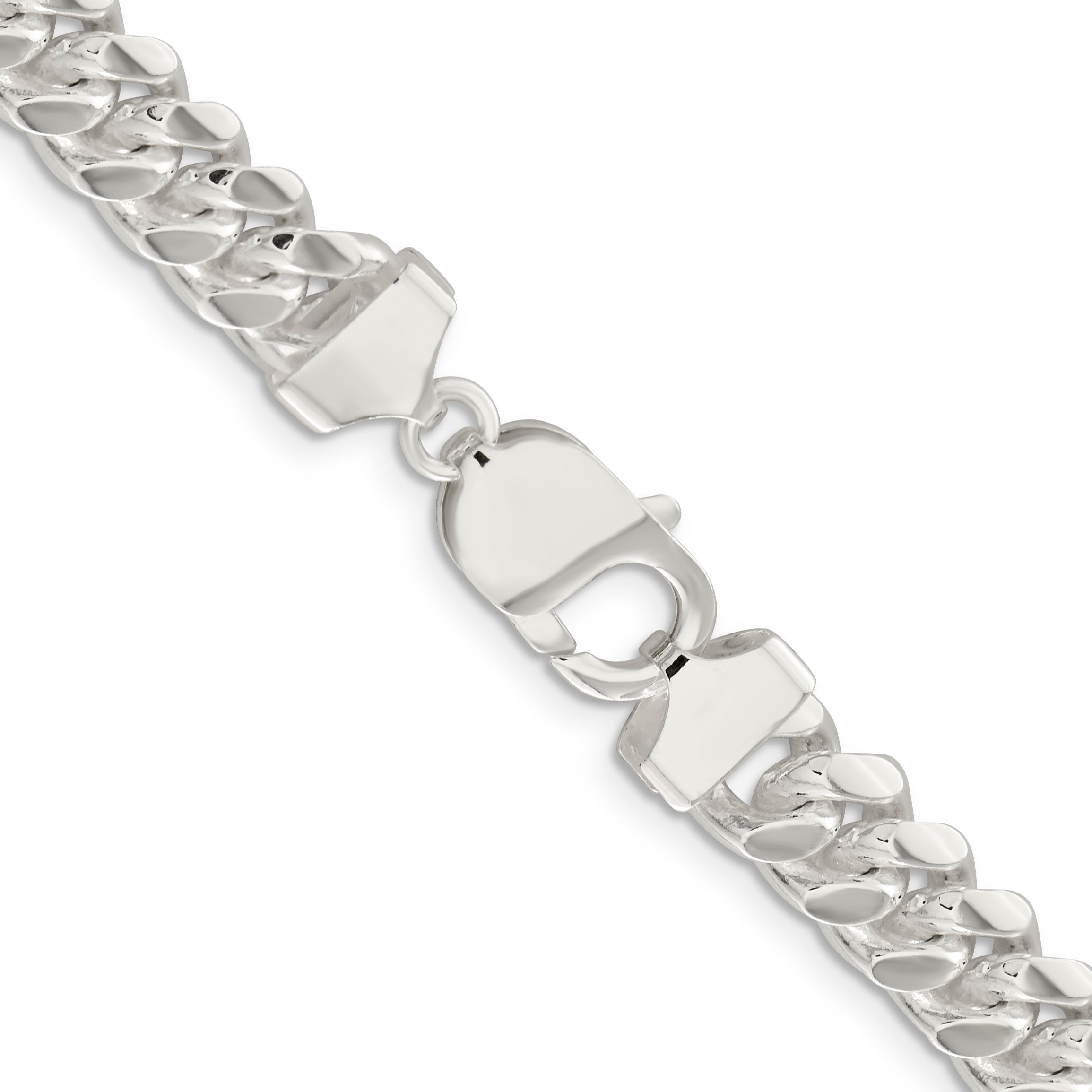 24 Inch Sterling Silver 9mm Polished Domed Curb Chain Necklace