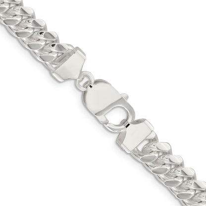 26 Inch Sterling Silver 9mm Polished Domed Curb Chain Necklace