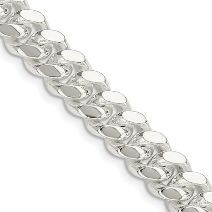 28 Inch Sterling Silver 9mm Polished Domed Curb Chain Necklace