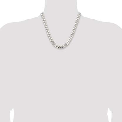 20 Inch Sterling Silver 10.7mm Polished Domed Curb Chain Necklace