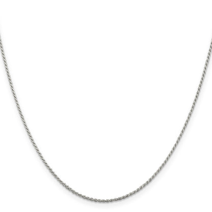 28 Inch Sterling Silver 1.2mm Diamond-Cut Rope Chain Necklace