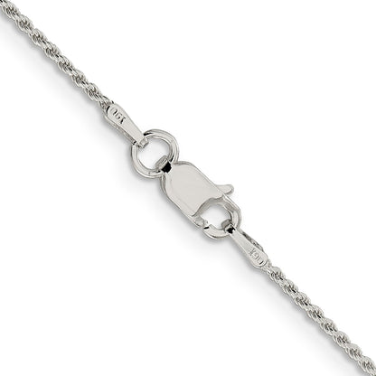 14 Inch Sterling Silver 1.2mm Diamond-Cut Rope Chain Necklace