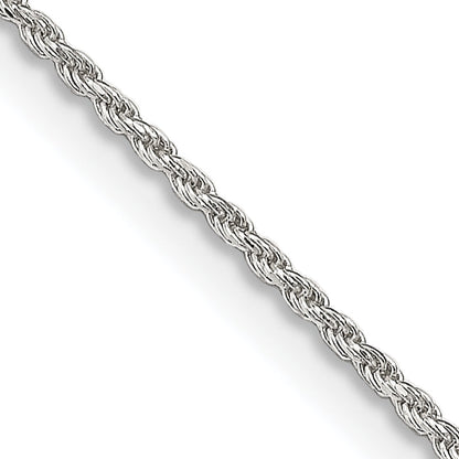 26 Inch Sterling Silver 1.2mm Diamond-Cut Rope Chain Necklace