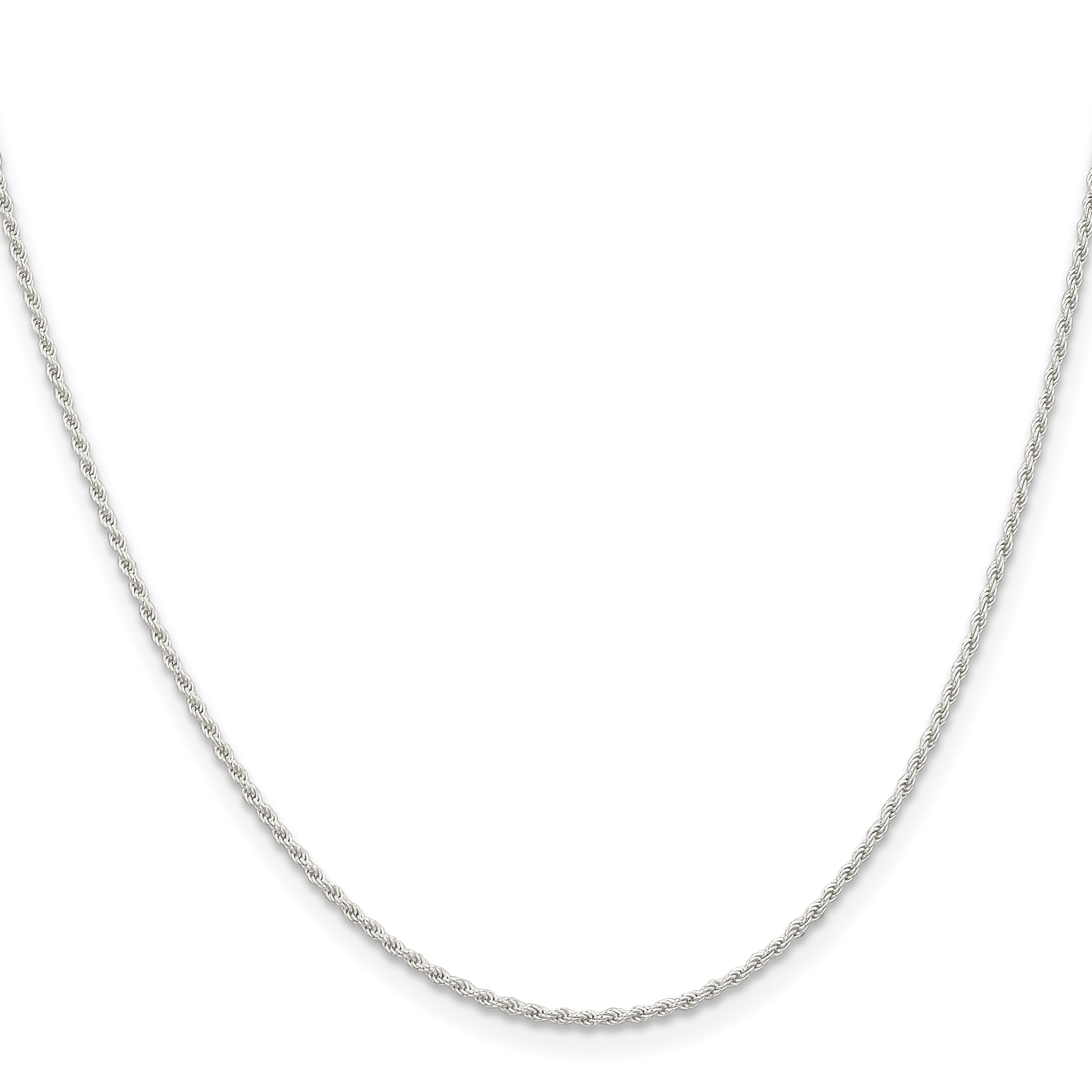 28 Inch Sterling Silver 1.3mm Solid Rope Chain Necklace
