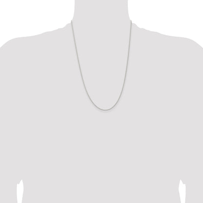 24 Inch Sterling Silver 1.3mm Solid Rope Chain Necklace