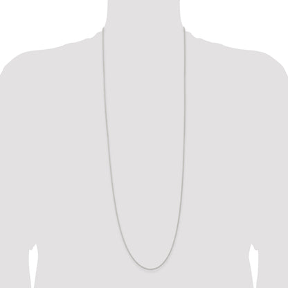 36 Inch Sterling Silver 1.3mm Solid Rope Chain Necklace