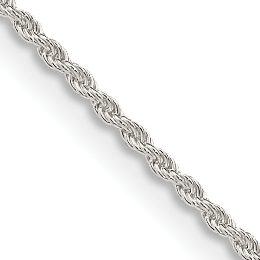 24 Inch Sterling Silver 1.3mm Solid Rope Chain Necklace