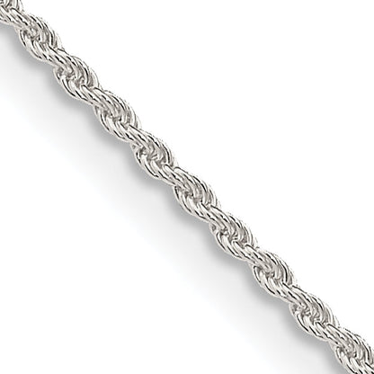 36 Inch Sterling Silver 1.3mm Solid Rope Chain Necklace