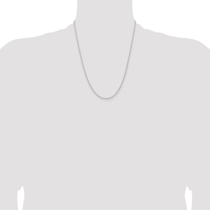 22 Inch Sterling Silver 1.5mm Solid Rope Chain Necklace