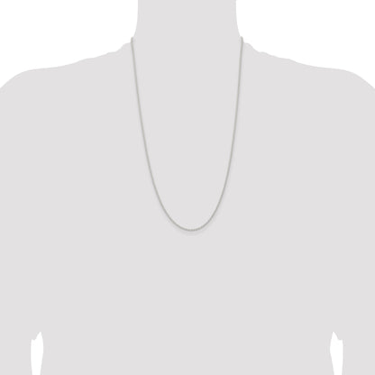 26 Inch Sterling Silver 1.5mm Solid Rope Chain Necklace