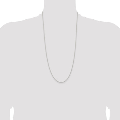 28 Inch Sterling Silver 1.5mm Solid Rope Chain Necklace