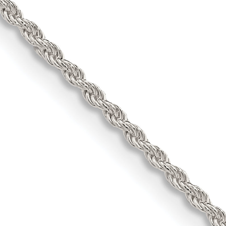 24 Inch Sterling Silver 1.5mm Solid Rope Chain Necklace