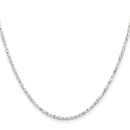 36 Inch Sterling Silver 1.8mm Solid Rope Chain Necklace