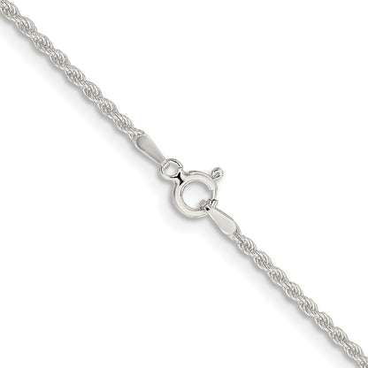 36 Inch Sterling Silver 1.8mm Solid Rope Chain Necklace
