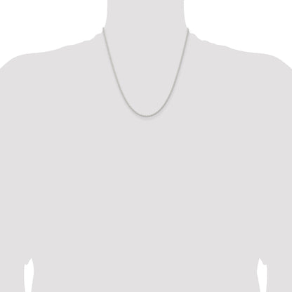 20 Inch Sterling Silver 1.8mm Solid Rope Chain Necklace