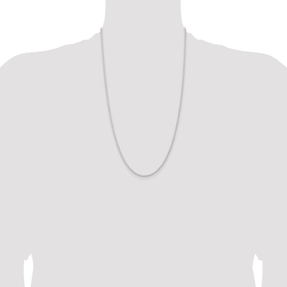 26 Inch Sterling Silver 1.8mm Solid Rope Chain Necklace