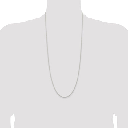 30 Inch Sterling Silver 1.8mm Solid Rope Chain Necklace