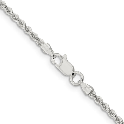 30 Inch Sterling Silver 2.3mm Solid Rope Chain Necklace