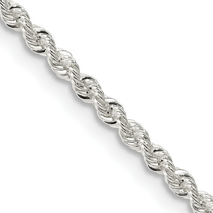 30 Inch Sterling Silver 2.3mm Solid Rope Chain Necklace
