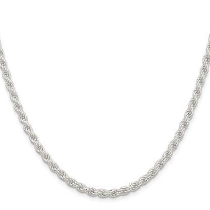 18 Inch Sterling Silver 4.5mm Solid Rope Chain Necklace
